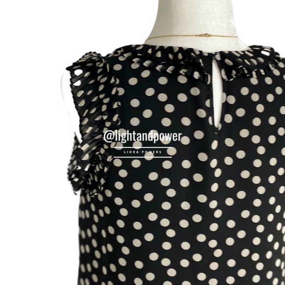 Max Studio Black Polk Dot Dress XS EUC - Picture 5 of 10